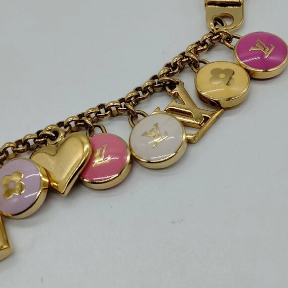 Louis Vuitton Key Ring Gold Pinks 600-060225 - Picture 3 of 10